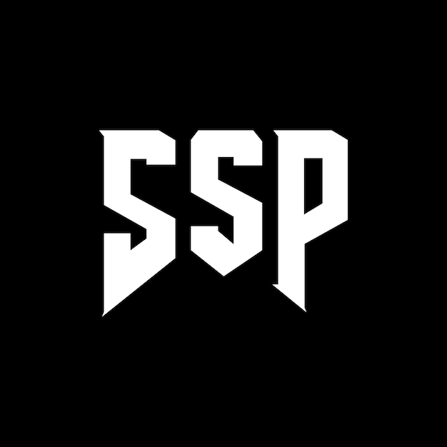 Design de logo de lettre SSP pour une entreprise de technologie Design de logo SSP combinaison de couleurs noir et blanc Logo SSP vecteur SSP Design Icon SSP Alphabet Design de logo typographique SSP