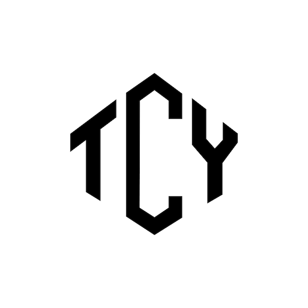 Design De Logo De Lettre Tcy Avec Forme De Polygone Tcy Polygone Et Forme De Cube Design De Logo Tcy Hexagone Modèle De Logo Vectoriel Couleurs Blanches Et Noires Monogramme Tcy Logo D'entreprise Et Immobilier