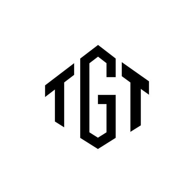 Design de logo de lettre TGT avec forme de polygone TGT polygone et forme de cube design de logo TGT hexagone modèle de logo vectoriel couleurs blanc et noir TGT monogramme logo d'entreprise et immobilier