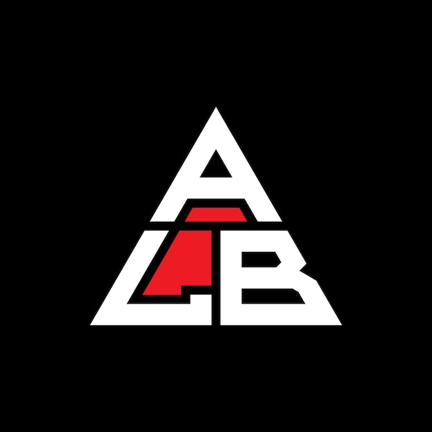 Design de logo de lettre triangulaire ALB avec forme de triangle ALB design de logo de triangle monogramme ALB modèle de logo vectoriel triangulaire avec couleur rouge ALB logo triangulaire Simple Logo élégant et luxueux