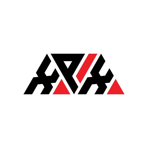 Design de logo de lettre triangulaire XPX avec forme de triangle XPX design de logo triangulaire monogramme XPX modèle de logo vectoriel triangulaire avec couleur rouge XPX logo triangular Simple Logo élégant et luxueux XPX