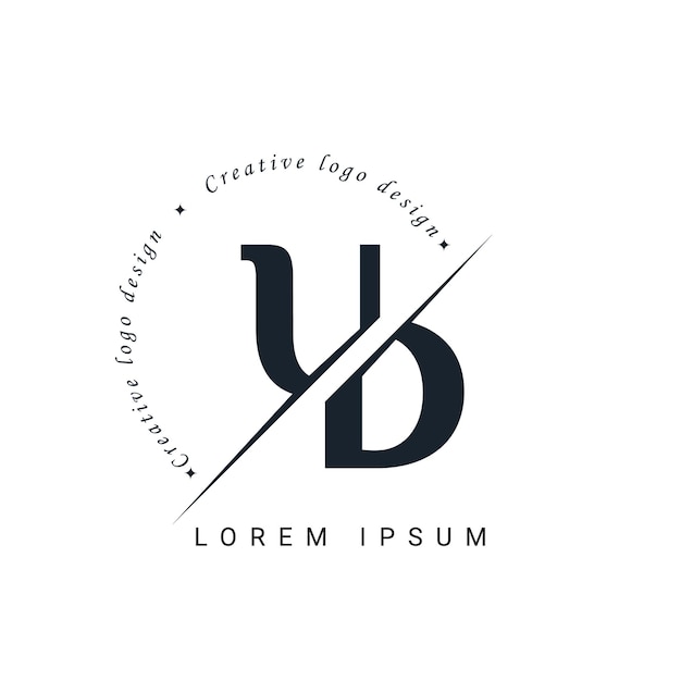 Design de logo de lettre UD avec une coupe créative Design de logo créatif