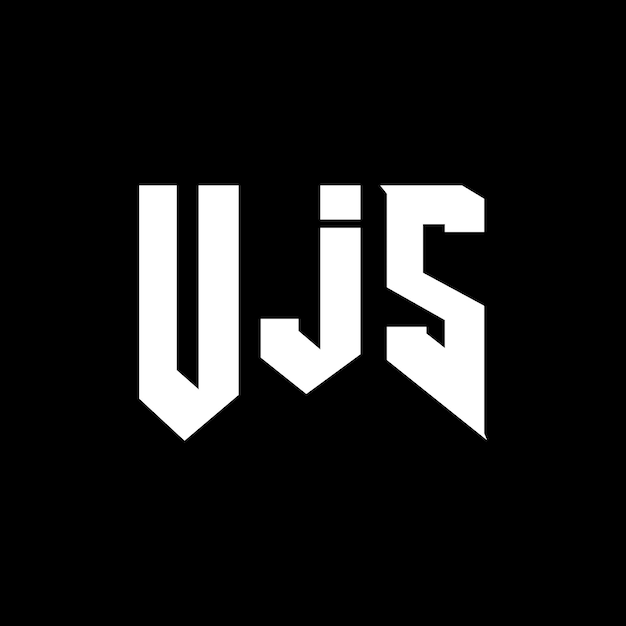 Design de logo de lettre UJS pour l'entreprise de technologie UJS logo design combinaison de couleurs noir et blanc UJS logo UJS vecteur UJS design UJS icône UJS alphabet UJS typographie logo design