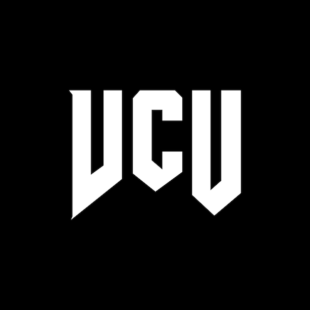Design de logo de lettre VCU pour une entreprise de technologie Design de logo VCU combinaison de couleurs noir et blanc Logo VCU vecteur VCU design Icon VCU alphabet VCU typographie Design de logo