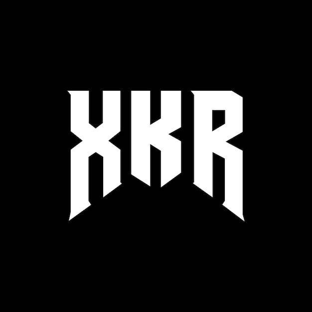 Design de logo de lettre XKR pour une entreprise de technologie Design de logo XKR combinaison de couleurs noir et blanc Logo XKR vecteur XKR design Icon XKR alphabet XKR typographie Design de logo