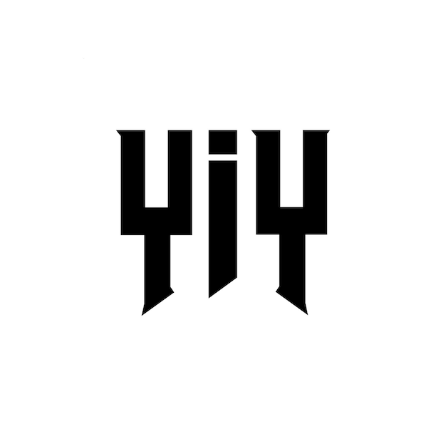 Design de logo de lettre YIY pour une entreprise de technologie Design de logo YIY combinaison de couleurs noir et blanc Logo YIY vecteur YIY design Icône YIY alphabet YIY typographie Design de logo