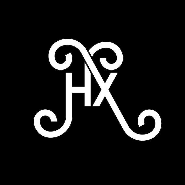 Vecteur design de logo en lettres hq sur fond noir hq initiales créatives concept de logo de lettre hq design de lettre hq design de lettre blanche sur fond noir logo h q h q