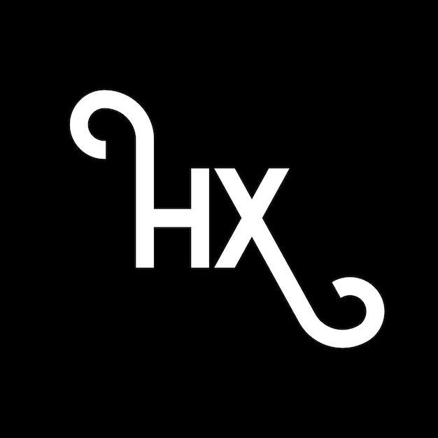 Vecteur design de logo en lettres hq sur fond noir hq initiales créatives concept de logo de lettre hq design de lettre hq design de lettre blanche sur fond noir logo h q h q