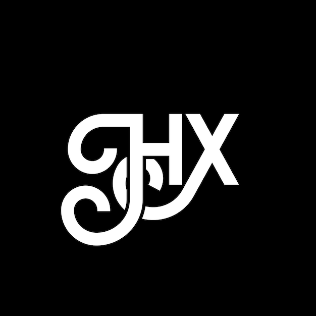 Vecteur design de logo en lettres hq sur fond noir hq initiales créatives concept de logo de lettre hq design de lettre hq design de lettre blanche sur fond noir logo h q h q