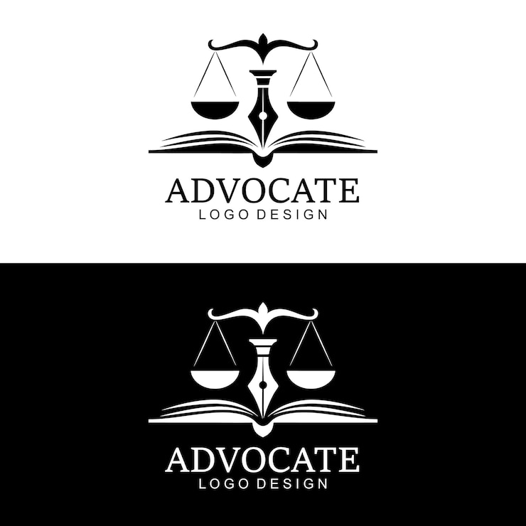 Vecteur design de logo de livre d'enseignement du droit combinaison de logo livre de droit inspiration de design de logo d'avocat