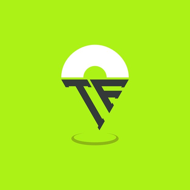 Design de logo de localisation de lettre TF Initiales modernes Logo TF Pinpoint pour les applications de cartes de navigation et les entreprises basées sur la localisation