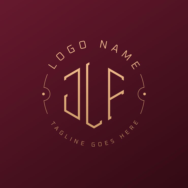 Vecteur design de logo luxueux jlf lettre élégante jlf monogramme logo minimaliste polygone modèle de design de logo jlf