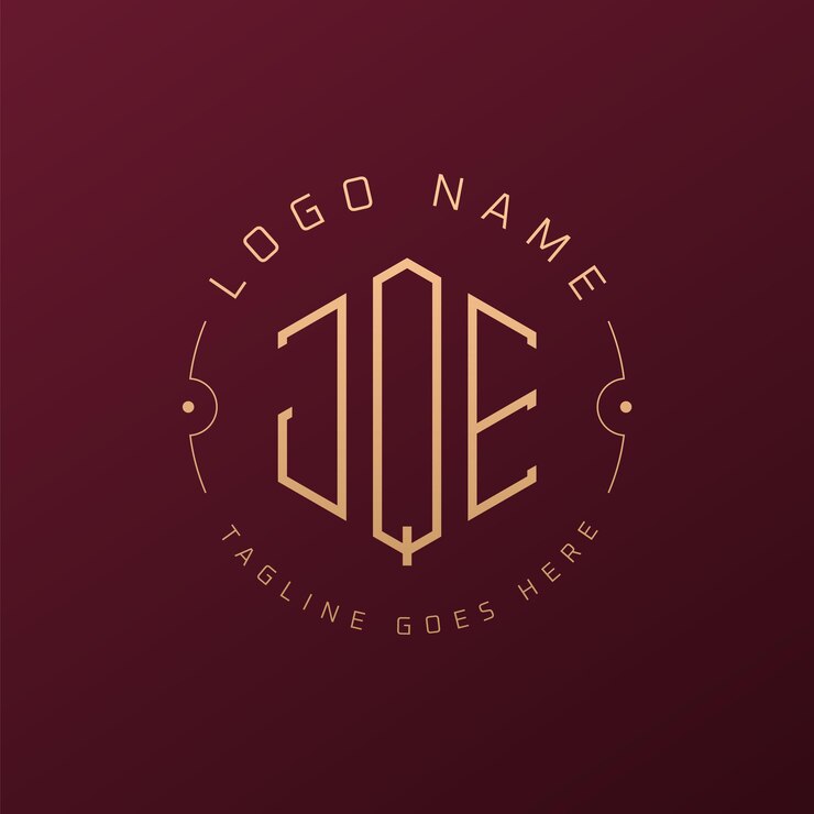 Vecteur design de logo luxueux jqe lettre élégante jqe monogramme logo minimaliste polygone modèle de design de logo jqe