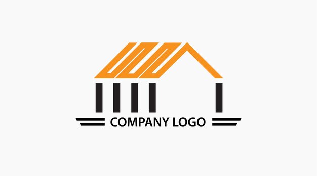 Design De Logo De Maison Abstraite, Design De Logo Immobilier Et Illustration Vectorielle