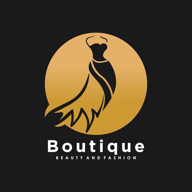 Vecteur design de logo de mode de boutique avec un concept premium