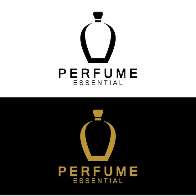 Design de logo de parfum de luxe pour les magasins de cosmétiques et de parfums Vector