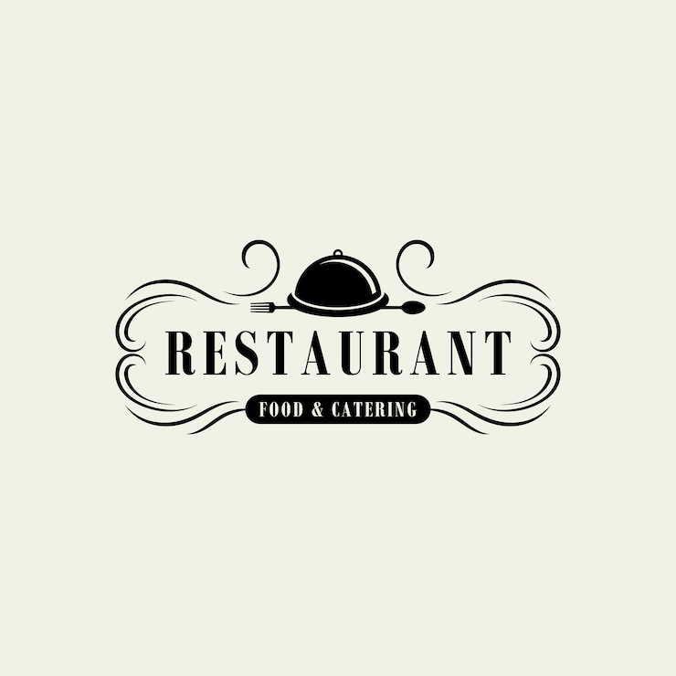 Vecteur design de logo rétro de restaurant et de restauration vintage