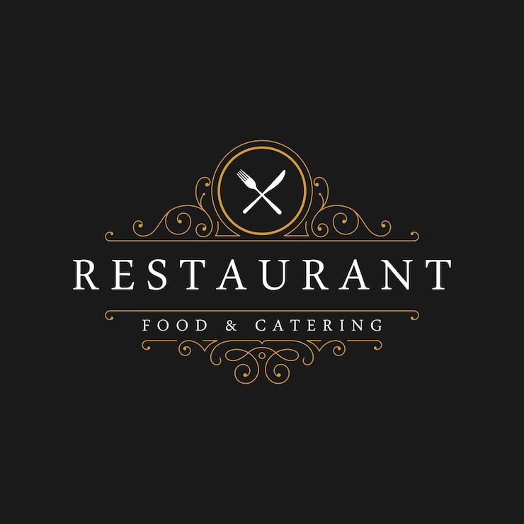 Vecteur design de logo rétro de restaurant et de restauration vintage