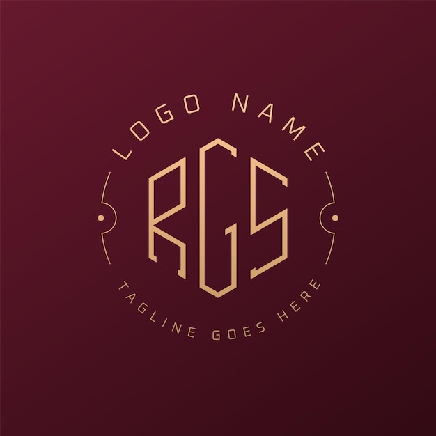 Design de logo RGS de luxe, lettre élégante, monogramme RGS, logo minimaliste, polygone RGS, modèle de conception de logo