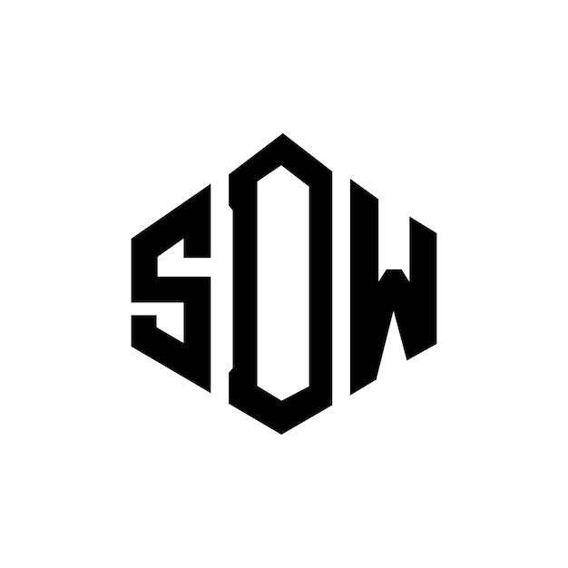 Design de logo SDW en forme de polygone SDW design de logo en forme de polygon et de cube SDW modèle de logo vectoriel hexagonal SDW couleurs blanc et noir SDW monogramme logo d'entreprise et immobilier