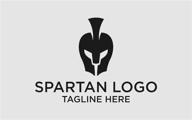 Vecteur design de logo spartiate simple moderne