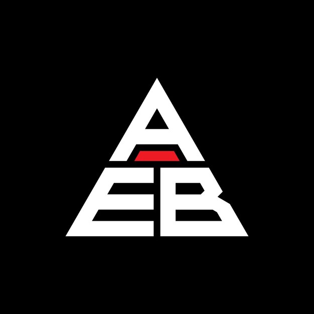 Design de logo triangle AEB avec forme triangulaire Design de logo monogramme triangle AEB modèle de logo vectoriel triangulaire AEB avec couleur rouge Logo triangulaire Simple Élégant et luxueux