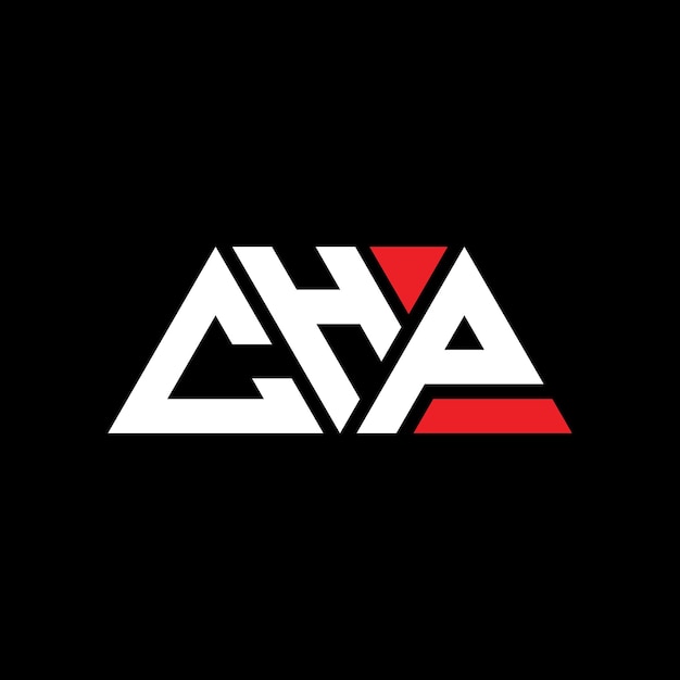 Design de logo triangle CHP avec forme de triangle Design de logo Triangle CHP monogramme modèle de logo vectoriel triangle CPP avec couleur rouge Logo triangulaire CHP Simple Elegant et luxueux Logo CHP