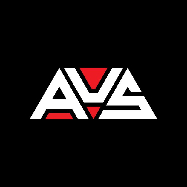 Design de logo triangle avec forme de triangle AUS design de logo de triangle monogramme AUS modèle de logo vectoriel triangle avec couleur rouge AUS logo triangulaire Simple Elegant et luxueux Logo AUS