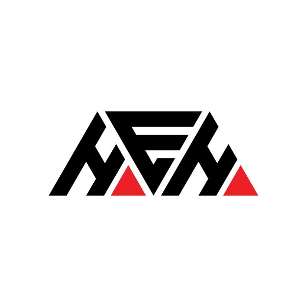 Design de logo triangle avec forme de triangle Design de logo de triangle monogramme modèle de logo vectoriel triangle HEH avec couleur rouge Logo triangulaire HEH Simple Logo élégant et luxueux HEH
