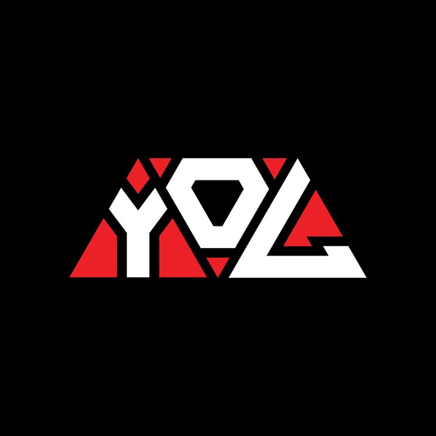 Vecteur design de logo triangle avec forme de triangle yol design de logo de triangle monogramme yol modèle de logo vectoriel triangle avec couleur rouge yol logo triangulaire simple logo élégant et luxueux yol