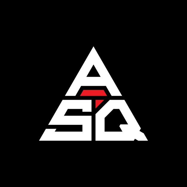 Design De Logo Triangulaire Asq Avec Forme De Triangle Asq Design De Logo Triangle Monogramme Asq Modèle De Logo Vectoriel Triangle Avec Couleur Rouge Asq Logo Triangular Simple Logo élégant Et Luxueux