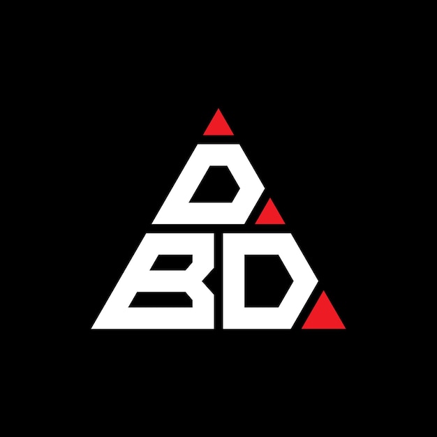 Vecteur design de logo triangulaire dbd avec forme de triangle design de logo de triangle dbd monogramme dbd modèle de logo vectoriel triangulaire avec couleur rouge logo triangulaire simple élégant et luxueux