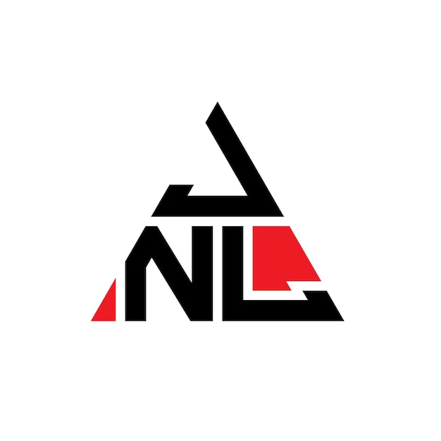 Vecteur design de logo triangulaire avec forme de triangle jnl design de logo triangle monogramme jnl modèle de logo vectoriel triangulaire jnl avec couleur rouge logo triangulaire simple logo élégant et luxueux