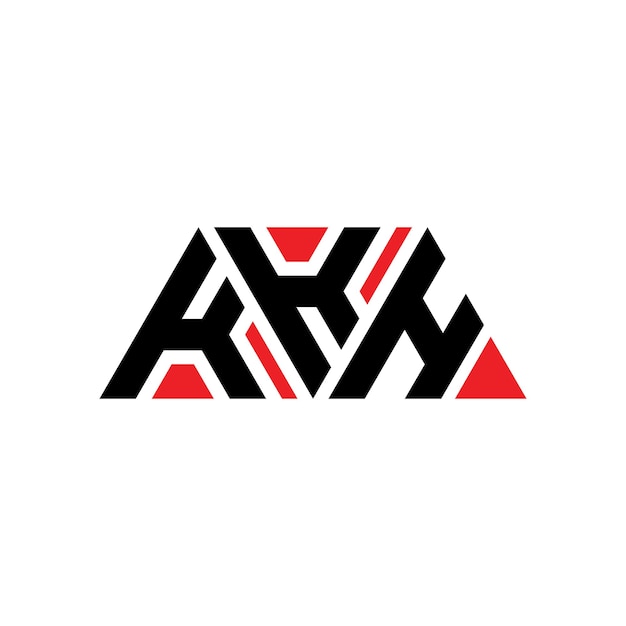 Design de logo triangulaire avec forme de triangle KKH design de logo triangle monogramme KKH modèle de logo vectoriel triangulaire KKH avec couleur rouge KKH logo triangular Simple Logo élégant et luxueux KKH