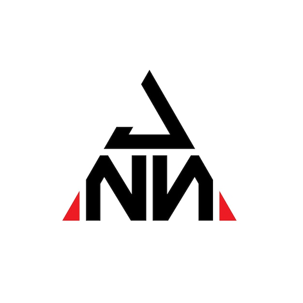 Vecteur design de logo triangulaire jnn avec forme triangulaire design de logo de triangle jnn monogramme jnn modèle de logo vectoriel triangulaire avec couleur rouge logo triangulaire jnn simple logo élégant et luxueux