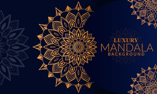 Design de luxe Mandala doré imprimable