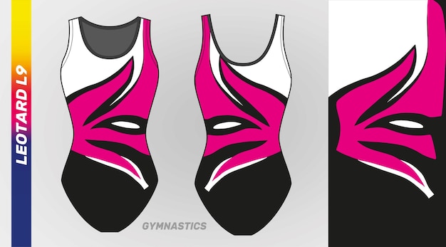 Vecteur design de maillot de gymnastique sportif