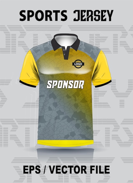 Design de maillot de sport avec maquette prête à l'impression par sublimation