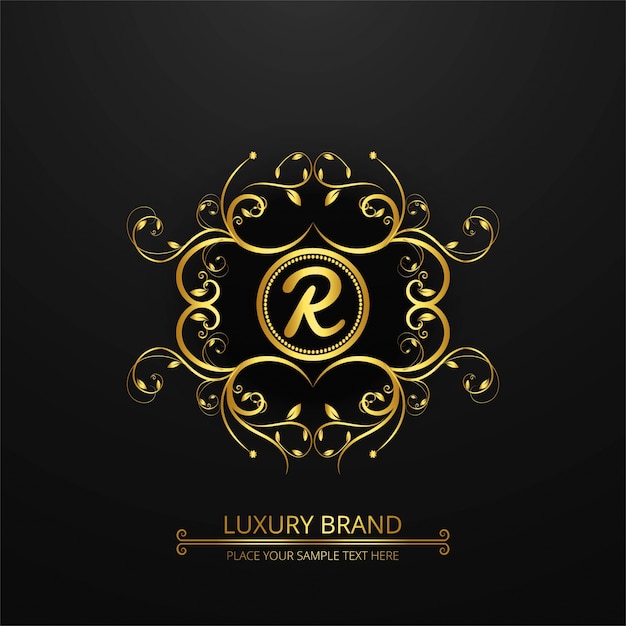 Vecteur design de marque de luxe moderne
