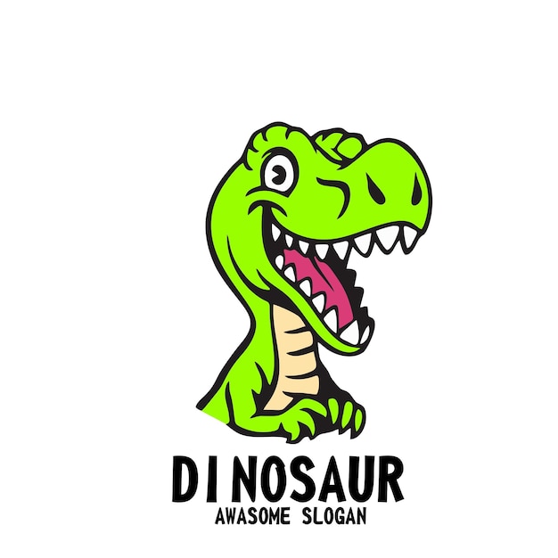 Vecteur design mascotte icône illustration dinosaure