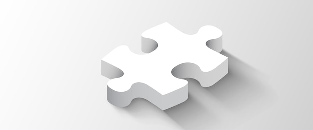 D Design Minimaliste De Puzzle Blanc