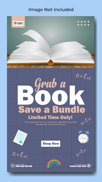 Design de modèle d'annonce de vente de livres