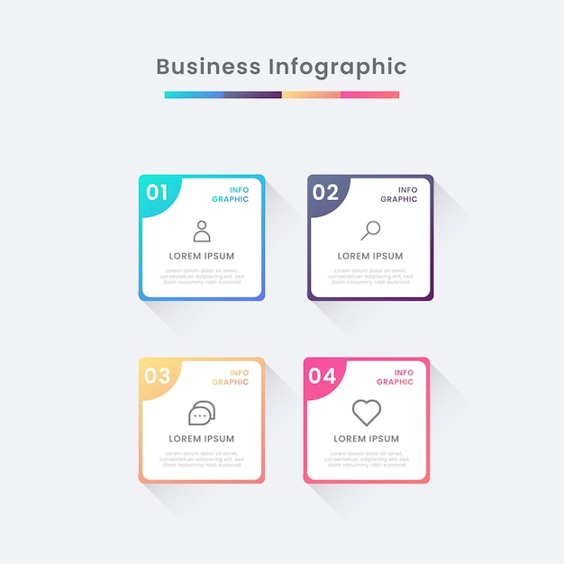 Design de modèle de bannière d'infographie d'entreprise