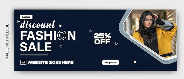 Design de modèle de couverture promotionnelle pour les publicités de vente de mode