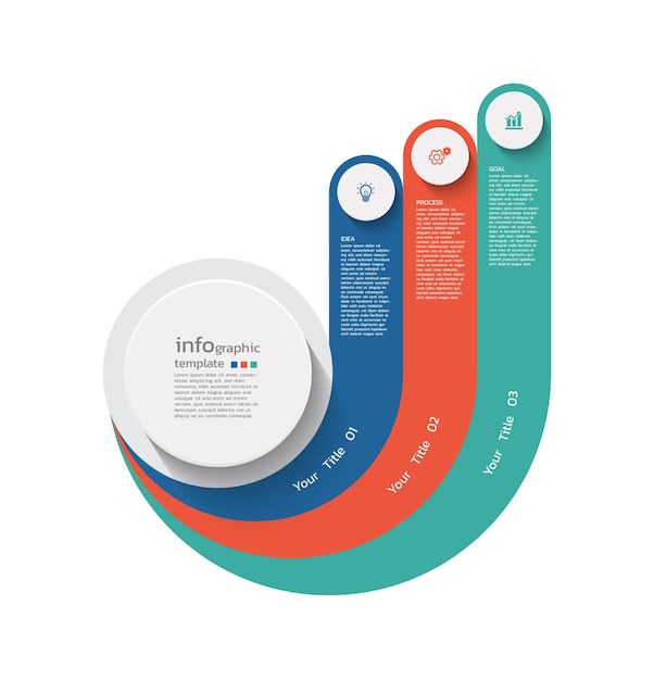 Design De Modèle D'infographie D'entreprise De Présentation En 3 étapes