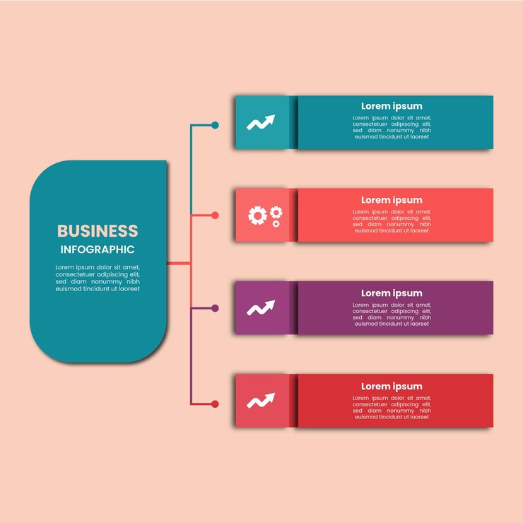 Vecteur design de modèle d'infographie d'entreprise