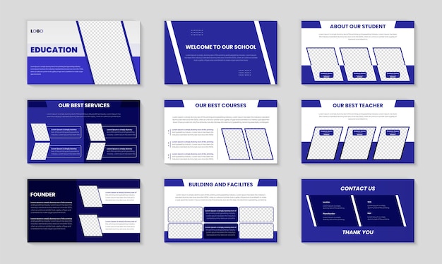 Design de modèle de présentation PowerPoint pour l'éducation ppt et présentation pour une bonne éducation