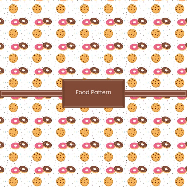 Design de motifs alimentaires avec des formes colorées et un fond vectoriel