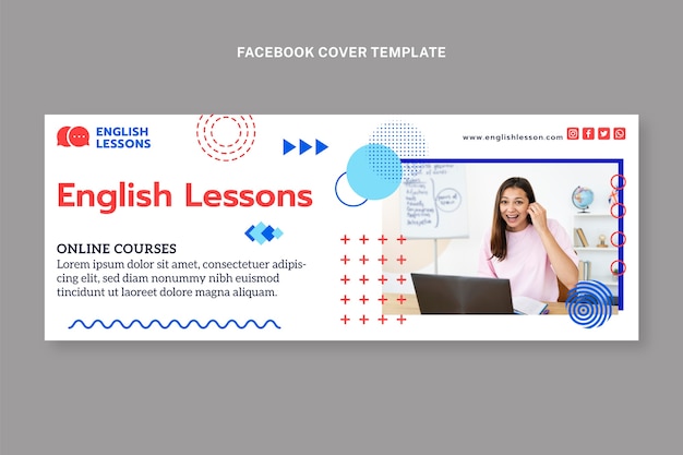 Design plat apprendre la couverture facebook en anglais