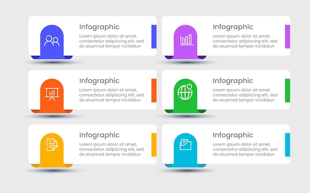 Design plat de collection d&#39;infographies étapes
